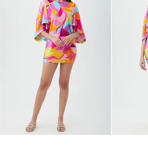 Trina Turk Pink and Orange Floral Dress